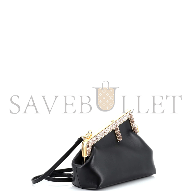 F**di first bag leather with python small (24*18*10cm)